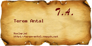 Terem Antal névjegykártya
